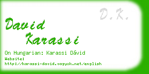 david karassi business card